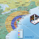 Maximum elevation, in degrees, that the Antares rocket will be visible above the horizon depending on your location. Image: Orbital ATK/NASA